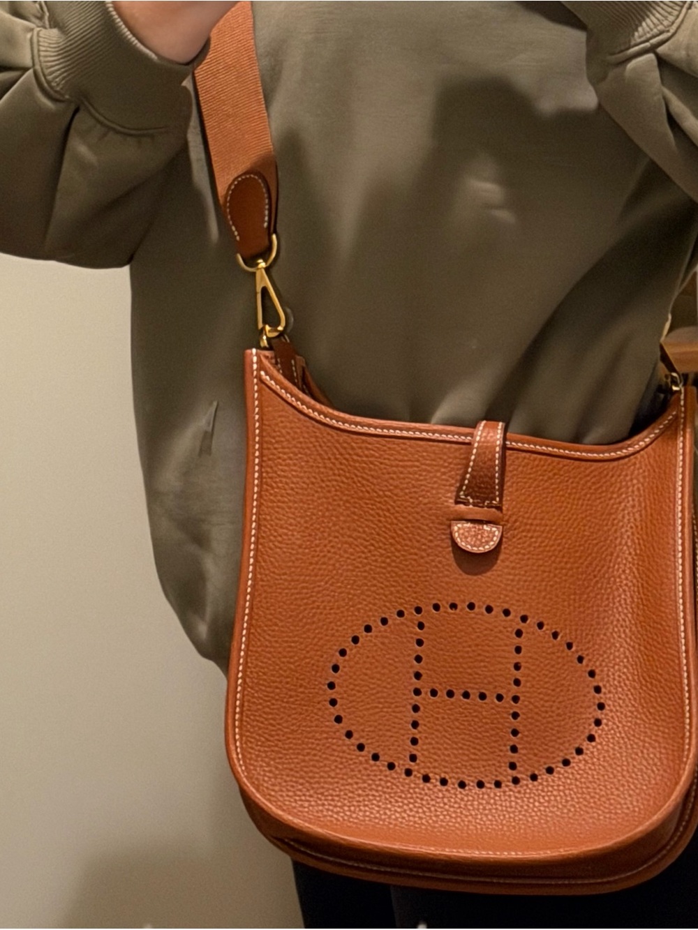 Evelyne Crossbody Bag in Gold/Tan - Picture 7 of 8